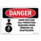 Signmission OSHA, Hats Fall Protection Required Scaffolding, 14in X 10in Plastic, 14" W, 10" H, Landscap OS-DS-P-1014-L-1658 - alternate 1